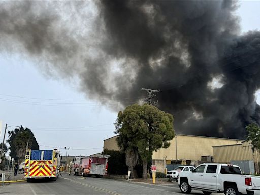 Garbage fire threatening homes in Saticoy