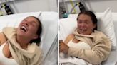 Mom On Laughing Gas Can't Stop Cracking Up At Her Newborn Baby