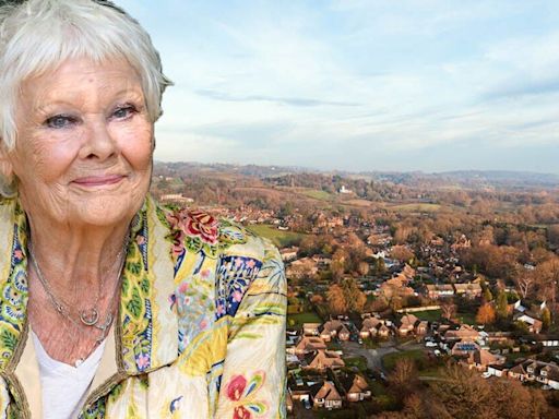 Dame Judi Dench's quiet life in leafy Surrey village where homes fetch £675k
