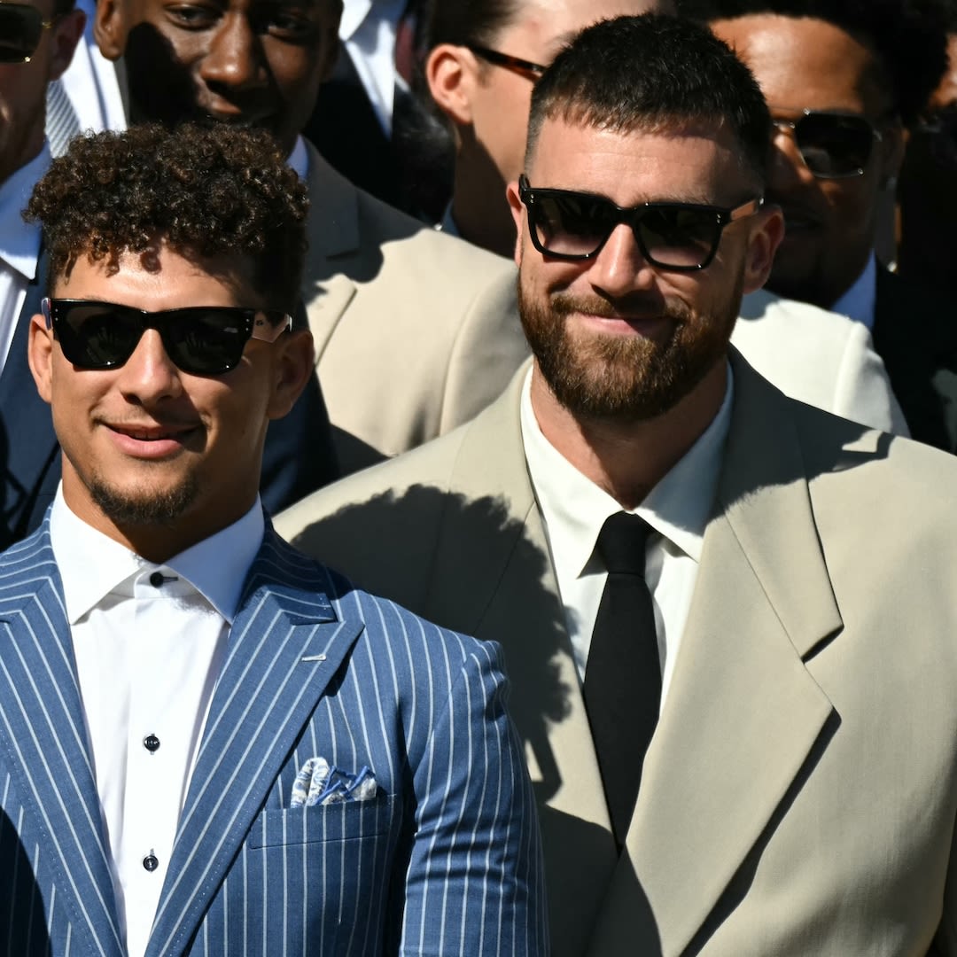 Travis Kelce and Patrick Mahomes Prove They're the Ones to Beat at White House Celebration With Chiefs - E! Online