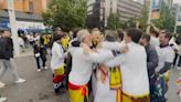 Real and Dortmund fans dance together at security-focussed Wembley