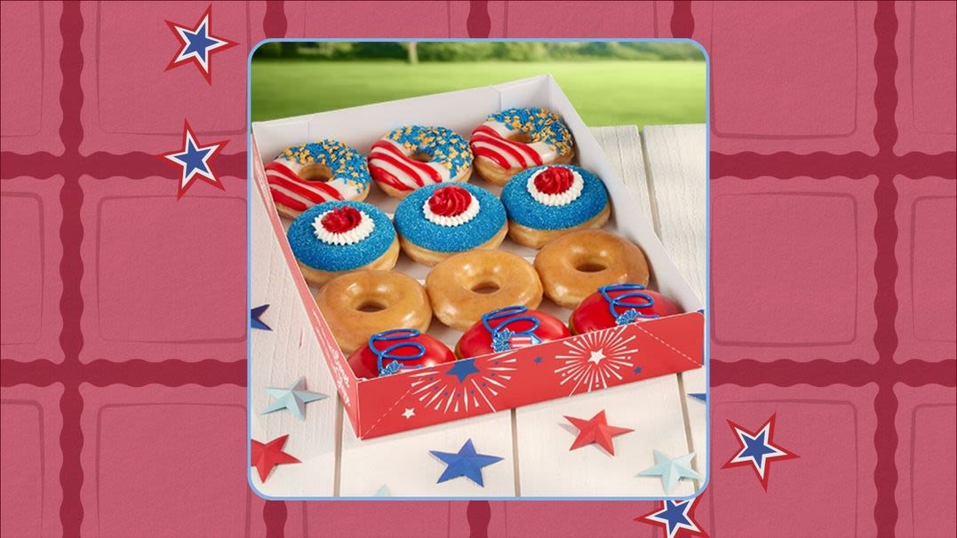 These Red, White, & Blue Doughnuts From Krispy Kreme Are Perfect For July 4th