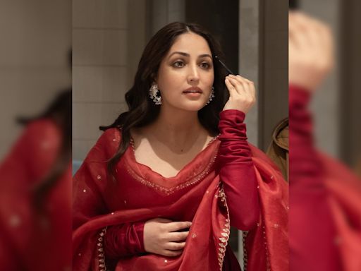 Yami Gautam Is Festive Ready In An Elegant Red Ethnic Suit