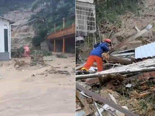 凱米颱風肆虐中國！湖南山崩至少18人被埋