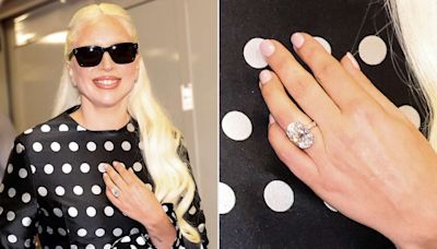 Lady Gaga Flashes Her Massive Diamond Engagement Ring from Fiancé Michael Polansky in Venice: See the Close-Up