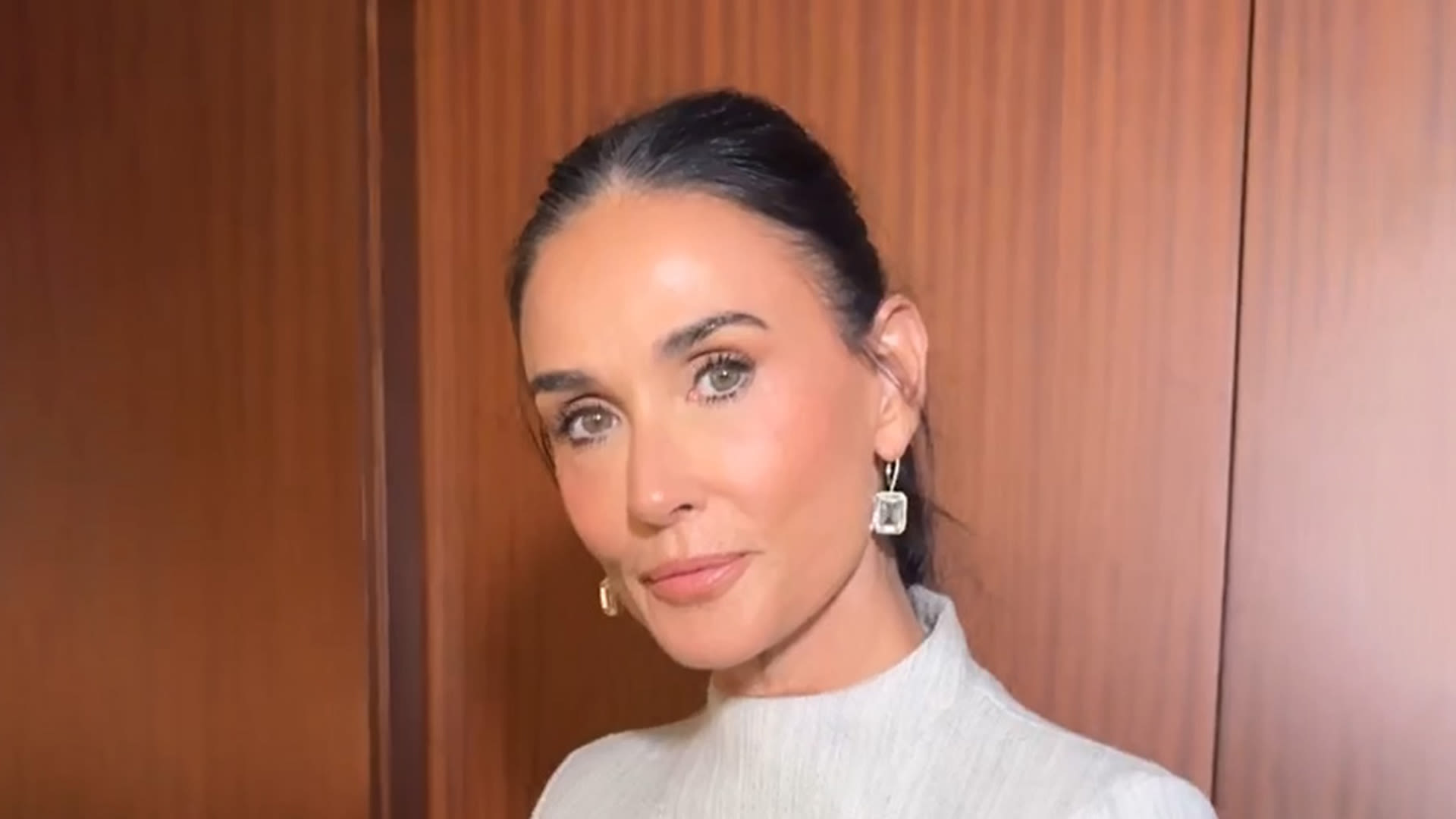 Demi Moore is 'aging backwards' as actress reveals pouf dress and flawless skin