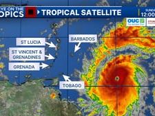 Hurricane Beryl strengthens into a Category 4 storm