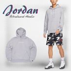 Nike 帽T Jordan Wordmark Hoodie 男款 灰 連帽上衣 厚磅 喬丹 DO6095-054