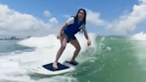 Shakira Sorta Rips at Wake Surfing (Video)
