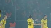 Dortmund defender Mats Hummels (right) celebrates scoring in the semi-final second leg against PSG