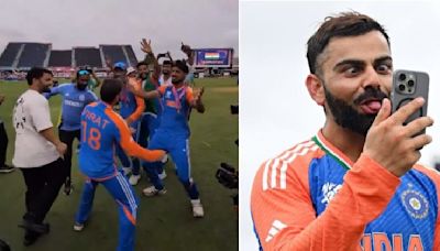 Virat Kohli dances, video calls Anushka Sharma and kids after T20 World Cup win