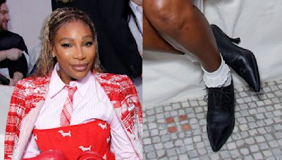 Serena Williams Gets Preppy in Leather-Heeled Thom Browne Dress Shoes at Paris Couture Week