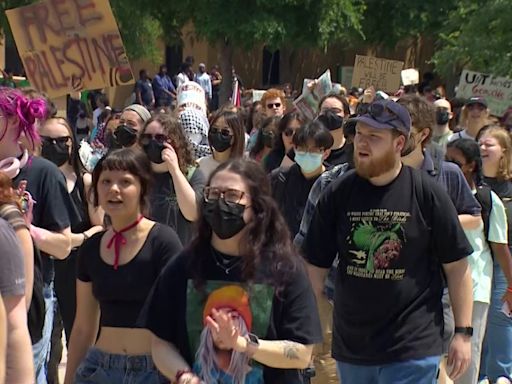Students protest at University of North Texas without incident