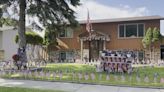 Fargo home decorated for Memorial Day
