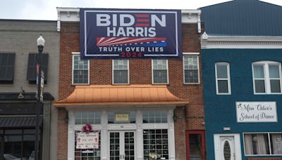 Lenoir City shop owner didn't ask for this massive Biden sign, and there's not much she can do