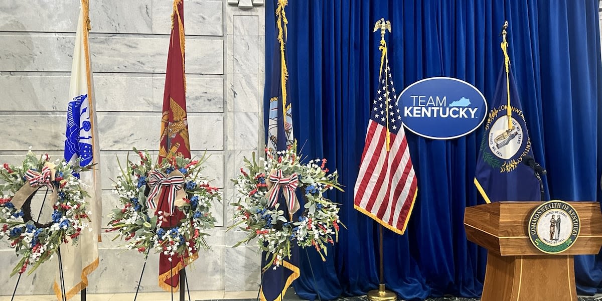 Gov. Beshear holds wreath-laying ceremony to honor fallen service members