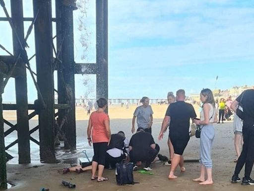 Blackpool Pier update after woman falls through in front of terrified families