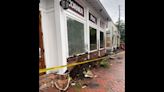 Porch of Bluffton’s Corner Perk damaged after car crashes onto sidewalk Saturday night