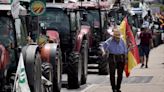 Farmers park their tractors after change in Common Agricultural Policy