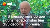 Lula critica a imprensa e o negacionismo econômico: 'Os jornais têm errado; PIB vai crescer mais'