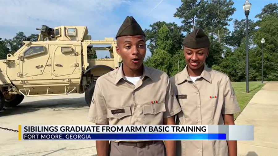 ‘Drill Sergeant, it’s my sister’: The first brother and sister to graduate basic training together