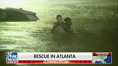 Fox Weather Reporter Interrupts Live Shot to Save Woman Trapped by Hurricane Flooding Screaming for Help