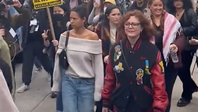 Susan Sarandon joins anti-Israel protest at Columbia University months after being dropped by talent agency