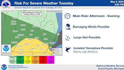 Lansing area could see severe storms late this afternoon bringing hail, tornadoes