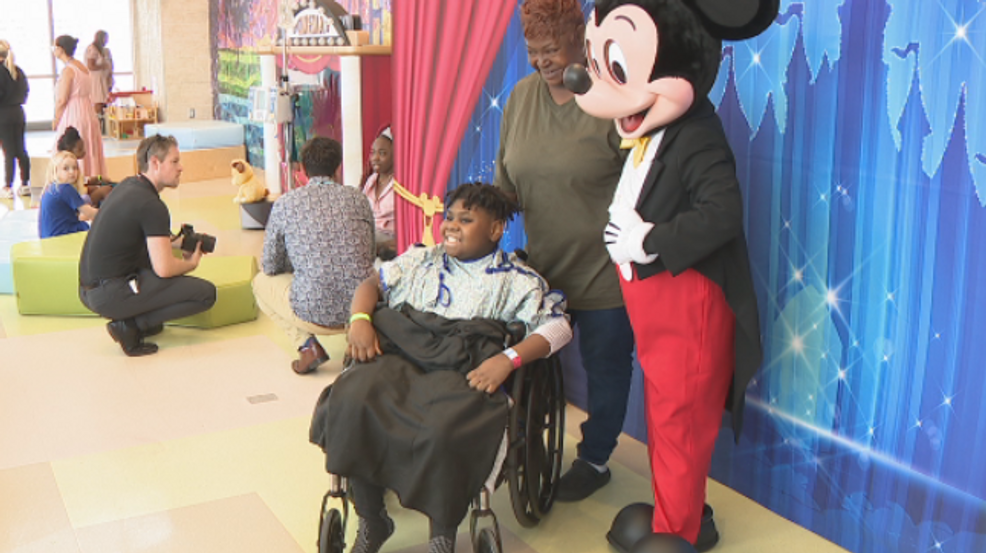 Mickey Mouse and Disney deliver mobile movie theater to MUSC Children's Hospital