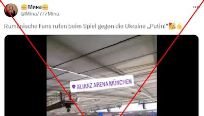 Video von "Putin"-Rufen rumänischer Fans beim EM-Spiel gegen die Ukraine ist manipuliert