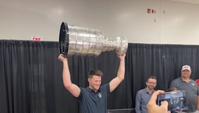 Florida Panthers forward Steven Lorentz brings the Stanley Cup back to Waterloo