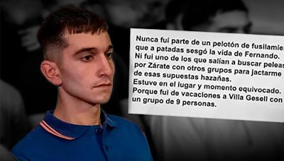 “Yo sé que no maté a Fernando”: la carta que escribió desde la cárcel Matías Benicelli, condenado por el crimen de Báez Sosa