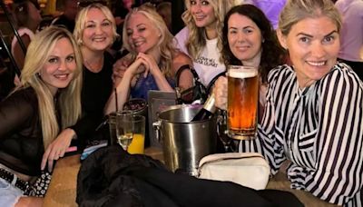 Corrie's Tina O’Brien sizzles as she parties in denim hot pants on night out