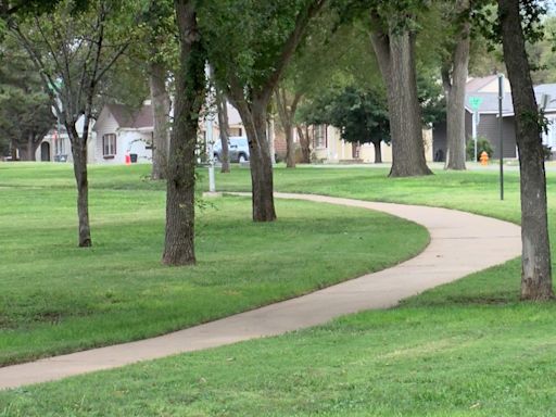 Amarillo Parks and Recreation Department repairing sidewalks at local parks