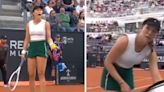 Italian Open star unleashes on crowd and gives cameraman a telling-off