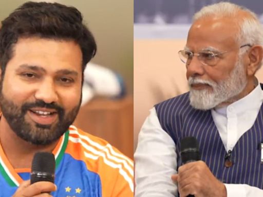 Rohit Sharma Blushes When PM Modi Asks Him About Viral Grass-Eating Act After Winning T20 World Cup