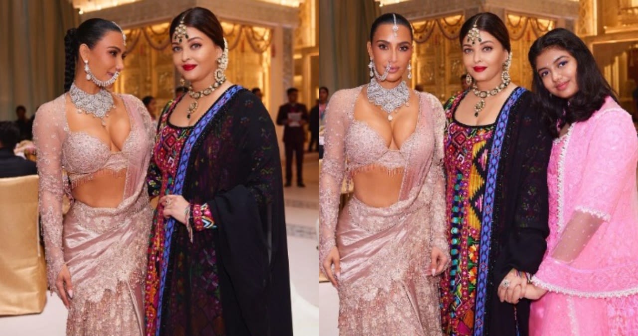 Kim Kardashian can't take her eyes off Aishwarya Rai Bachchan in viral photos from Anant Ambani's wedding; Seen yet?