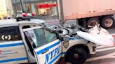 Hell's Kitchen Hiccup: NYPD cruiser slams into big rig, injuring 4 officers - TheTrucker.com