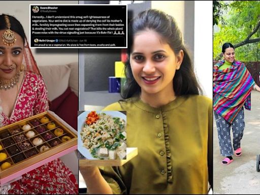 'Your diet is made of forcibly impregnating cows, stealing milk': Swara Bhasker criticises food blogger's 'proud to be a vegetarian' tweet on Bakr-Eid