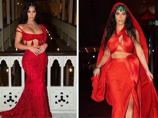 Kim Kardashian's enchanting desi looks at the Ambani wedding is a moment in cross-cultural fashion