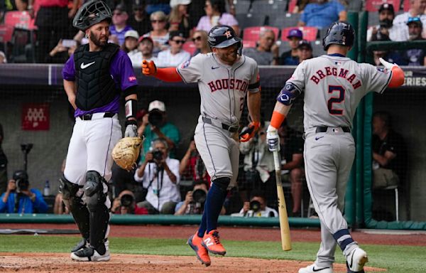 Kyle Tucker homers as the Astros beat the Rockies 8-2 in Mexico City