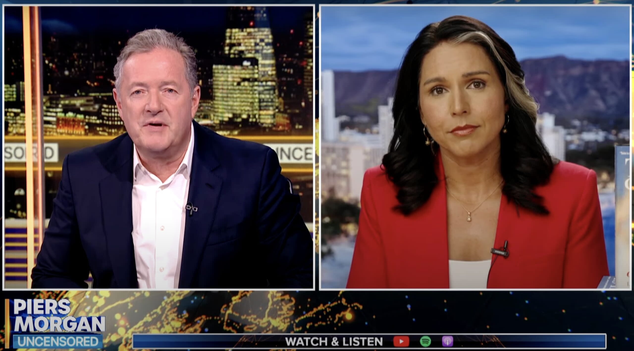 Piers Morgan Asks Tulsi Gabbard If She’s Ever Killed a Dog After Ex-Congresswoman Says She’d be ‘Honored to...