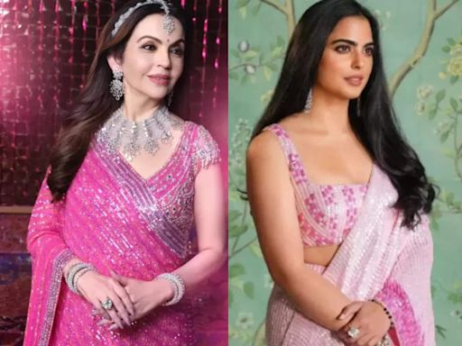 Nita Ambani flaunts daughter Isha's heart-shaped diamond ring at Anant-Radhika's Sangeet | The Times of India