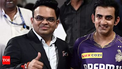 Gautam Gambhir meets Jay Shah after KKR's third IPL title amid speculations of India head coach role | Cricket News - Times of India