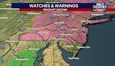Philadelphia weather: Severe Thunderstorm Watch issued for parts of Pennsylvania, New Jersey