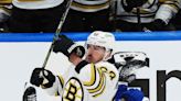 Marchand breaks team playoff goals mark, Bruins beat Maple Leafs 3-1 to move within win of advancing