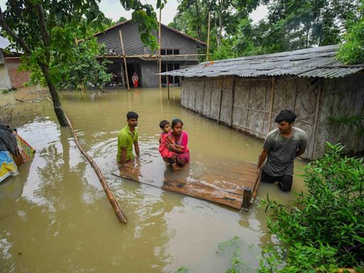 Assam Flood Disrupts Over 6.71 Lakh Lives, Animals In Kaziranga Search For Shelter; More Rain Forecast For 2-3 Days