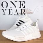 【正品】ONE YEAR_ Adidas NMD R1 Boost 全白 陰陽 太極 白黑 網面 3M 反光 針織 CQ2411潮鞋