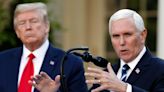 Mike Pence struggles to send clear message on Trump indictment
