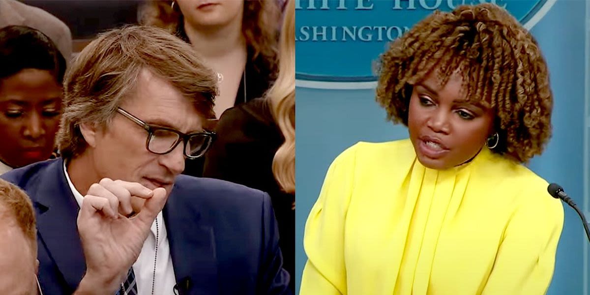 Karine Jean-Pierre pushes back at reporter's transphobic question about Title IX at White House briefing